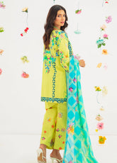 Coco Cords By Alzohaib Digital Printed Cambric 3 Piece Unstitched Suit AZ25CC CCC-09